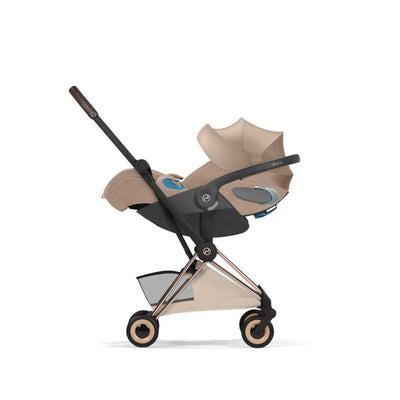 Carrinho De Bebê Cybex Coya Lux Style Collection Rose Gold / Cozy Beige - Travel System Completo Desde o Nascimento